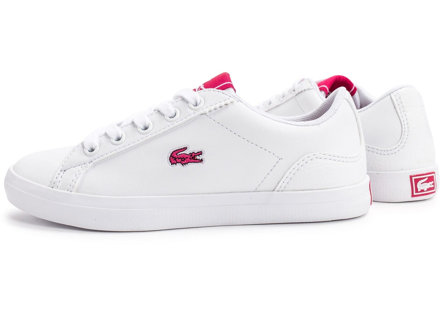 lacoste blanche et rose